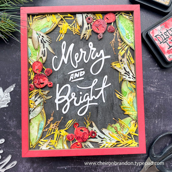 tim holtz/sizzix: merry and bright frame tutorial