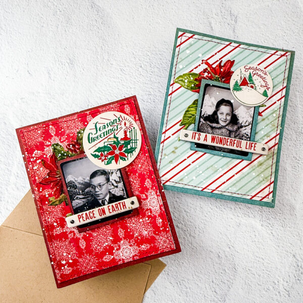 Christmas Collage Cards + envies - Image 1