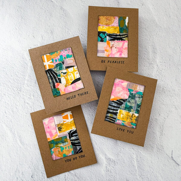 Collage Paper Notecard Set + envies - Image 1