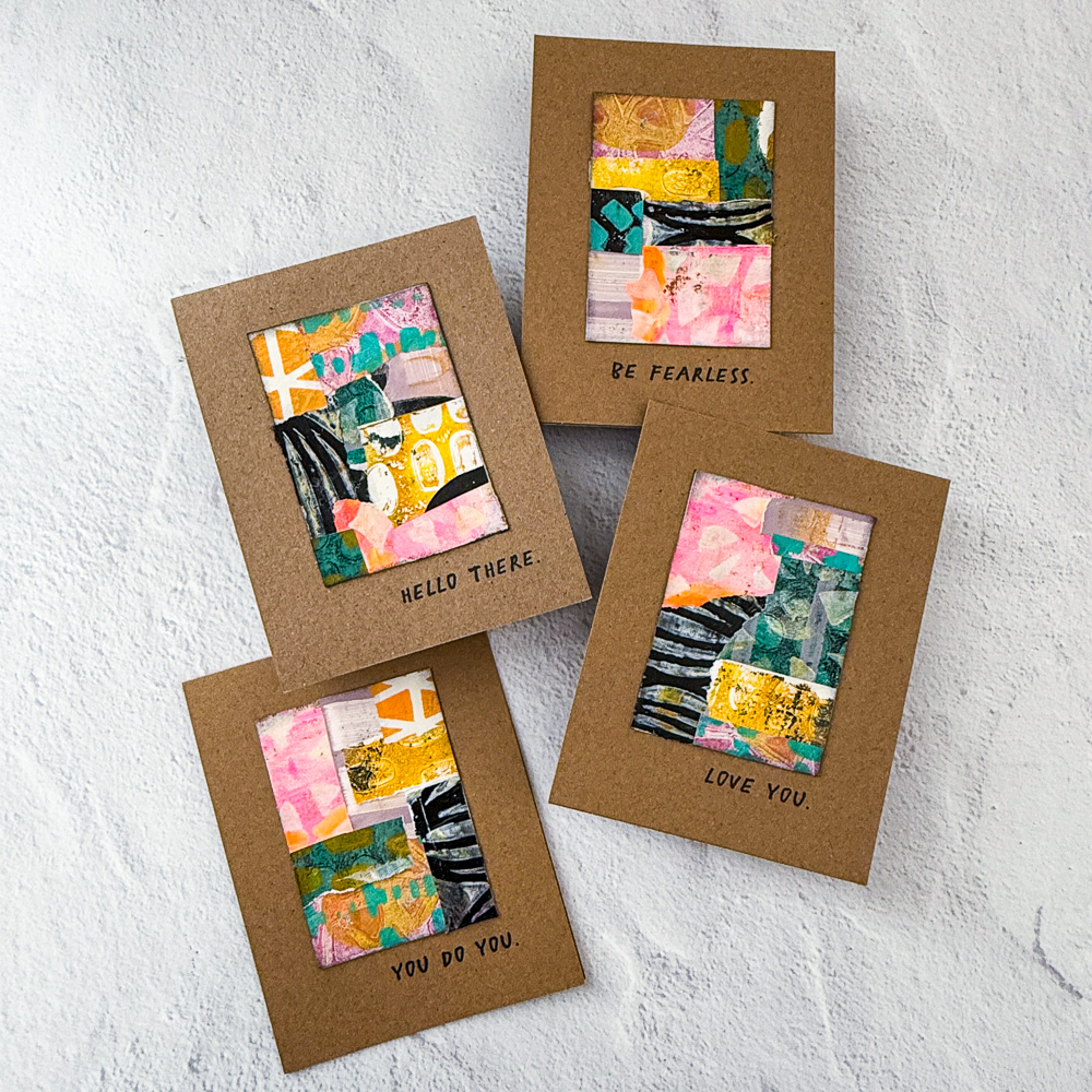 Collage Paper Notecard Set + envies - Image 1