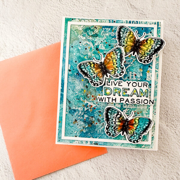 Dream Butterfly card + envie - Image 1