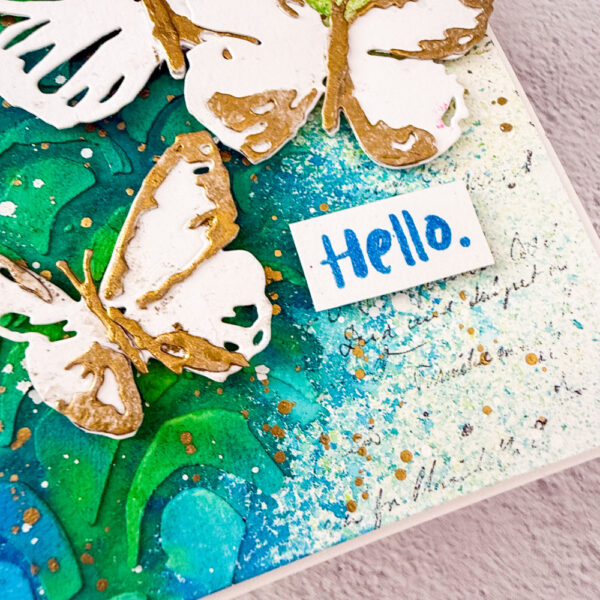 Butterfly Hello card + envie - Image 3