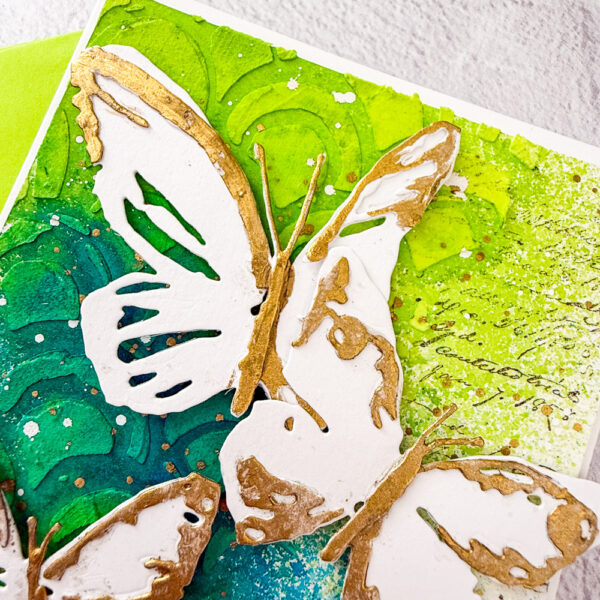 Butterfly Hello card + envie - Image 2